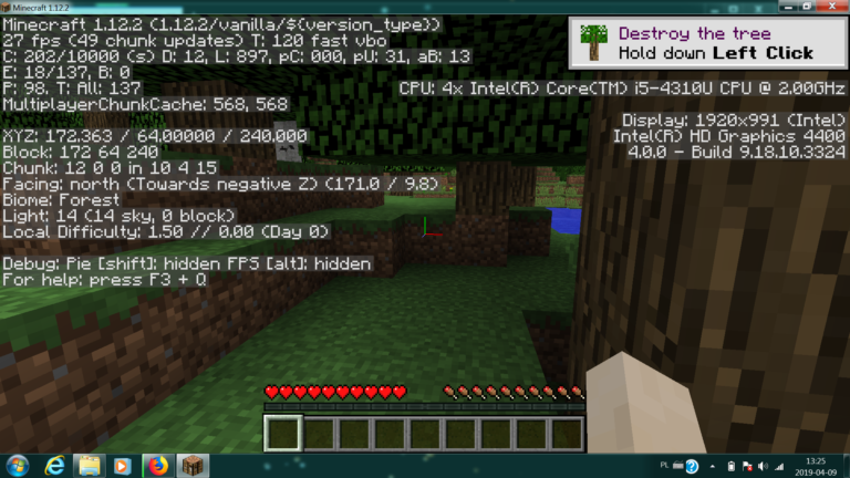 Benchmark na średnich ustawieniach