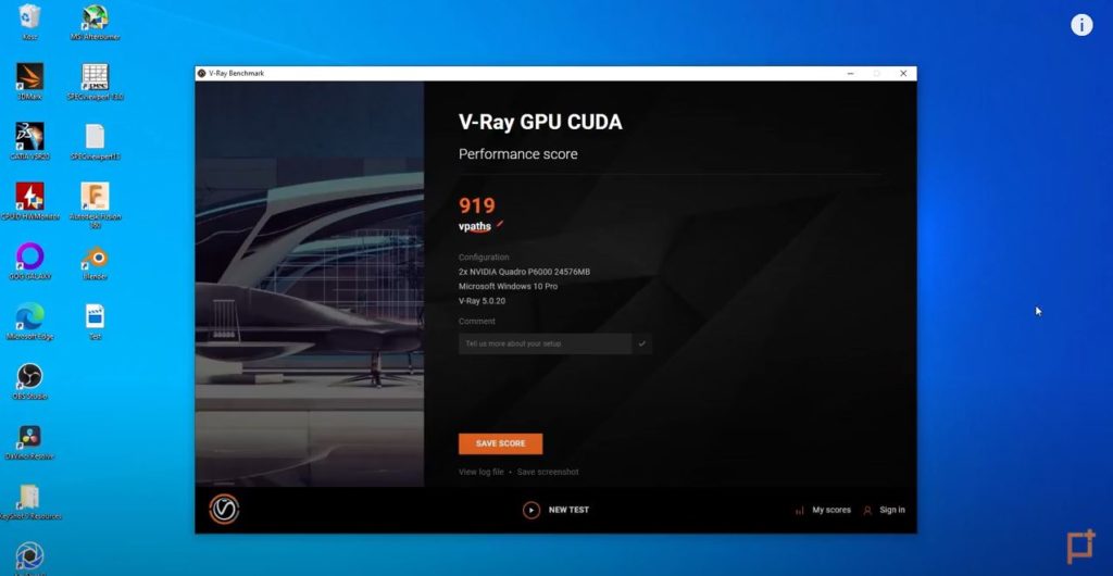v-ray test wydajności